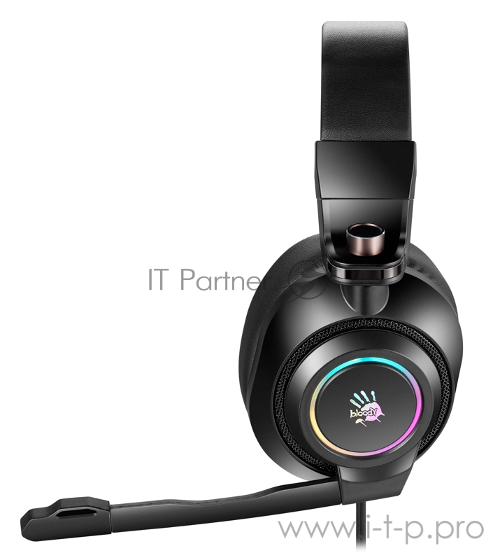 Наушники с микрофоном A4 Bloody G580 черный 2м мониторные USB оголовье (G580 USB /BLACK)