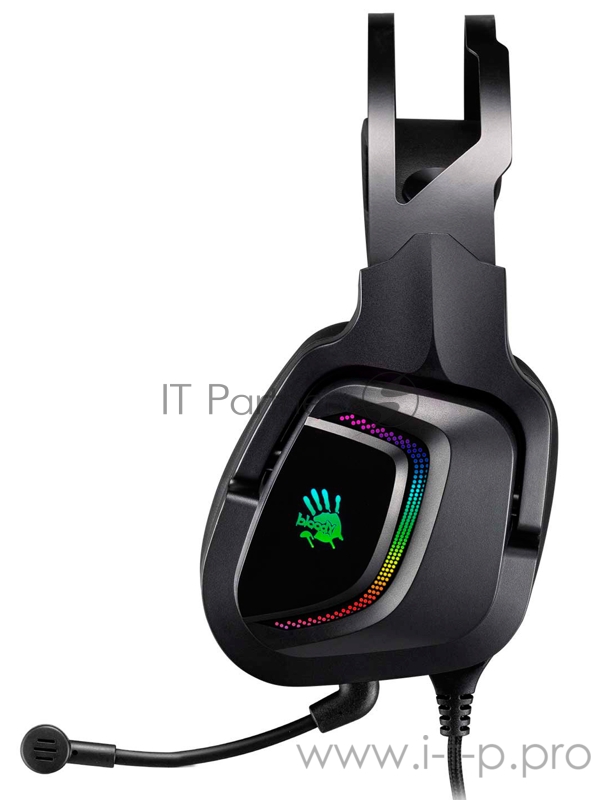 Наушники с микрофоном A4 Bloody G570 черный/серый 2м мониторные USB оголовье (G570 USB/ BLACK + GREY)