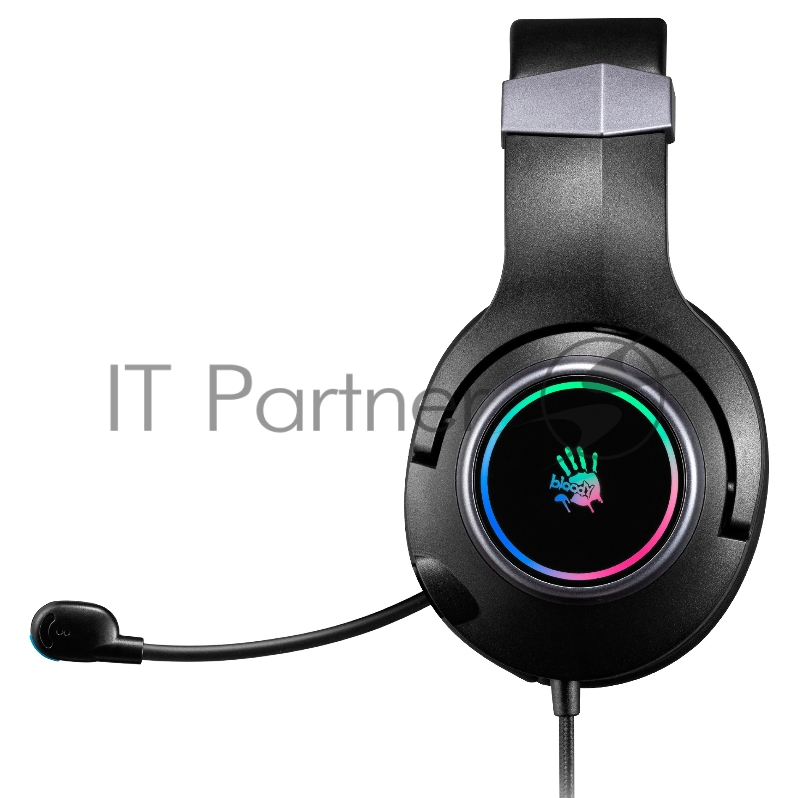 Наушники с микрофоном A4 Bloody G350 черный 2м мониторные USB оголовье (G350 USB/ BLACK)