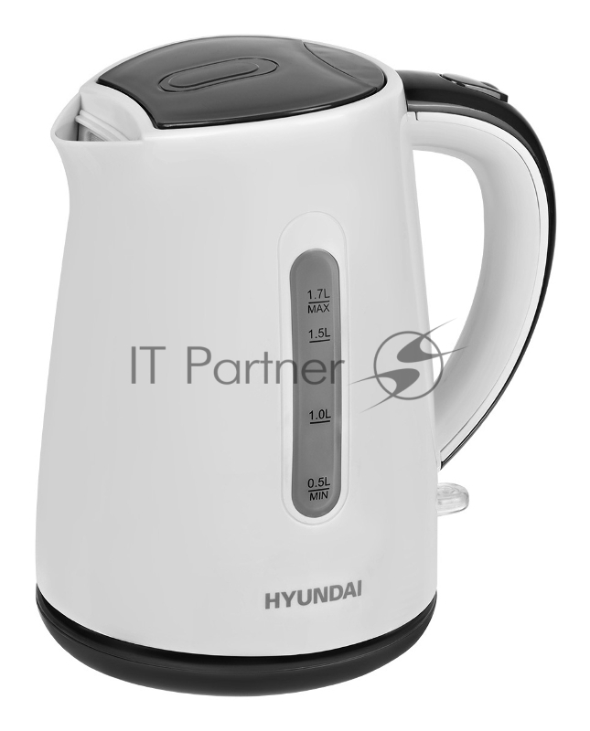 Чайник электрический Hyundai HYK-P2021 1.7л. 2200Вт белый/серый (корпус: пластик)