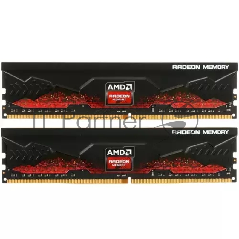 Модуль памяти 16GB AMD Radeon™ DDR4 3200 DIMM R9 Gamers Series Black Gaming Memory R9S416G3206U2K Non-ECC, CL16, 1.35V, Heat Shield, Kit (2x8GB), RTL