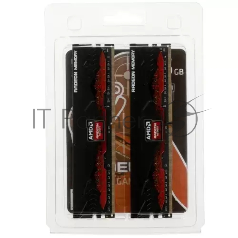 Модуль памяти 16GB AMD Radeon™ DDR4 3200 DIMM R9 Gamers Series Black Gaming Memory R9S416G3206U2K Non-ECC, CL16, 1.35V, Heat Shield, Kit (2x8GB), RTL