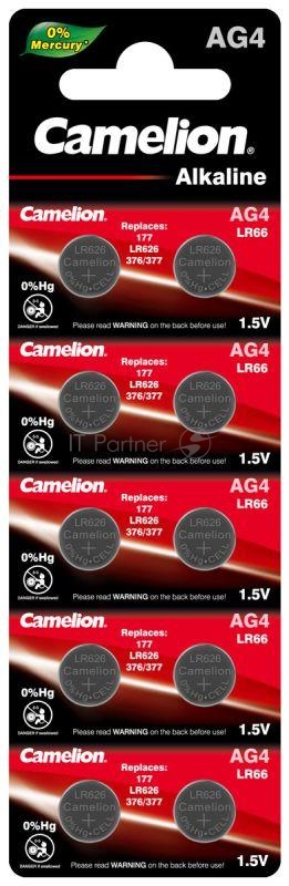Батарейки Camelion G 4 BL-10 Mercury Free (AG4-BP10(0%Hg), 377A/LR626/177 батарейка для часов)