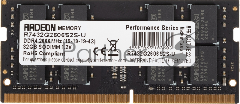 Модуль памяти R7432G2606S2S-U DDR4 32Gb 2666MHz So-DIMM 1.2V Retail
