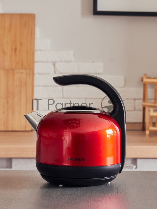 Чайник электрический Hyundai HYK-S4503 1.7л. 2200Вт красный/черный (корпус: нержавеющая сталь/пластик)