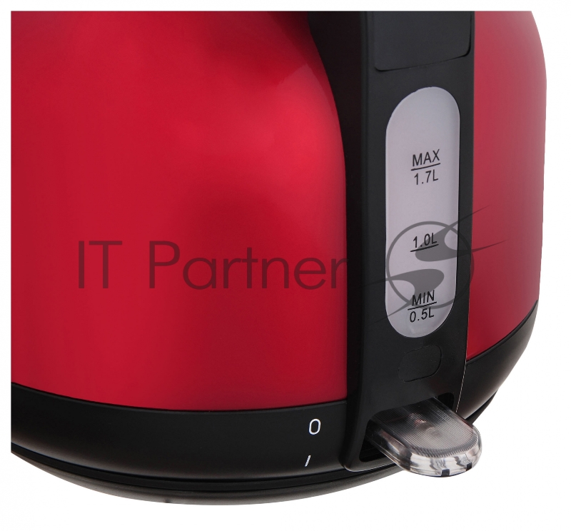 Чайник электрический Hyundai HYK-S4503 1.7л. 2200Вт красный/черный (корпус: нержавеющая сталь/пластик)