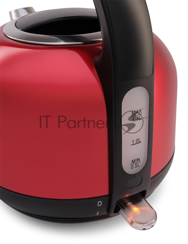 Чайник электрический Hyundai HYK-S4503 1.7л. 2200Вт красный/черный (корпус: нержавеющая сталь/пластик)