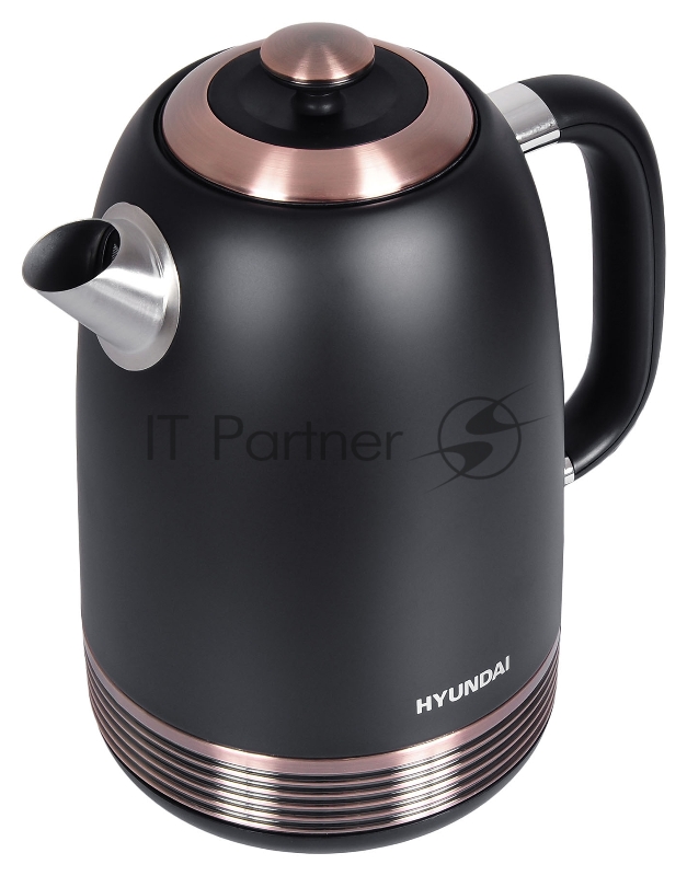 Чайник электрический Hyundai HYK-S4501 1.7л. 2200Вт черный/бронзовый (корпус: нержавеющая сталь/пластик)