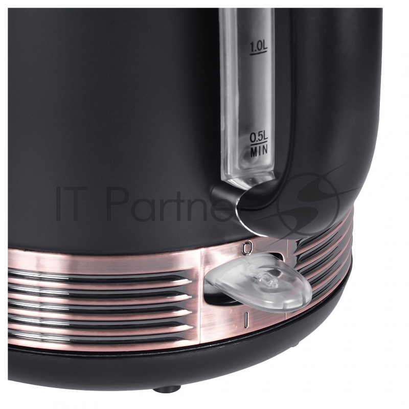 Чайник электрический Hyundai HYK-S4501 1.7л. 2200Вт черный/бронзовый (корпус: нержавеющая сталь/пластик)