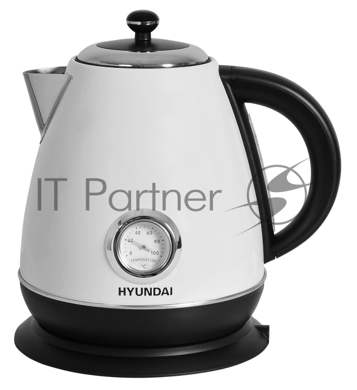 Чайник электрический Hyundai HYK-S4502 1.7л. 2200Вт жемчужный/черный (корпус: нержавеющая сталь/пластик)