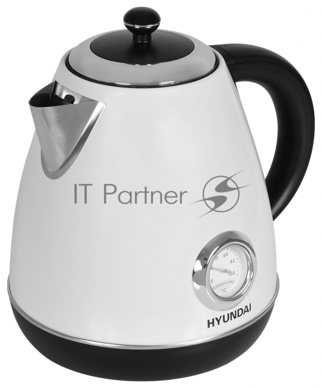 Чайник электрический Hyundai HYK-S4502 1.7л. 2200Вт жемчужный/черный (корпус: нержавеющая сталь/пластик)