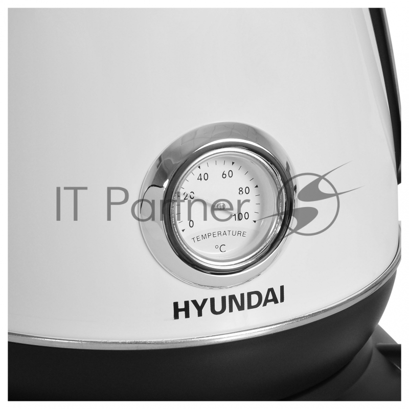 Чайник электрический Hyundai HYK-S4502 1.7л. 2200Вт жемчужный/черный (корпус: нержавеющая сталь/пластик)