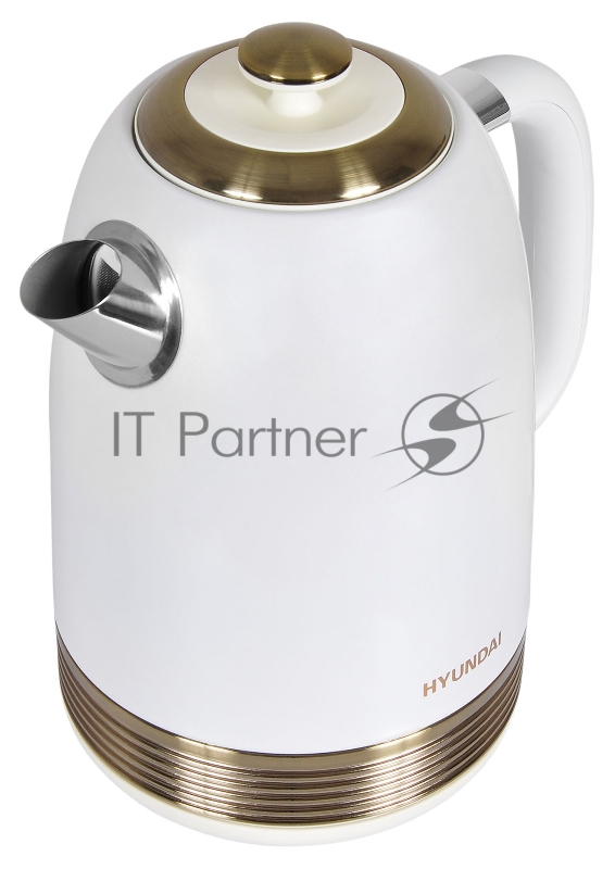 Чайник электрический Hyundai HYK-S4500 1.7л. 2200Вт жемчужный/золотистый (корпус: нержавеющая сталь/пластик)