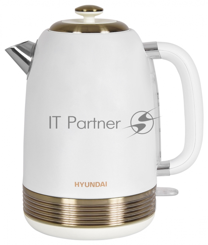 Чайник электрический Hyundai HYK-S4500 1.7л. 2200Вт жемчужный/золотистый (корпус: нержавеющая сталь/пластик)