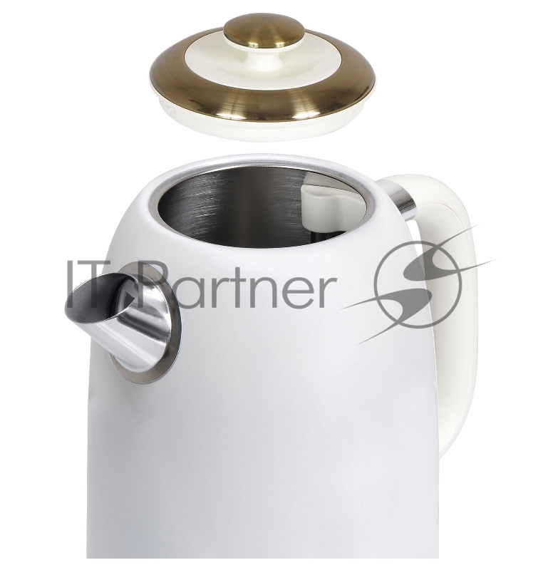 Чайник электрический Hyundai HYK-S4500 1.7л. 2200Вт жемчужный/золотистый (корпус: нержавеющая сталь/пластик)