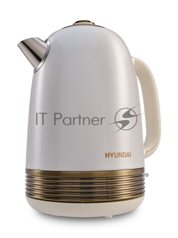Чайник электрический Hyundai HYK-S4500 1.7л. 2200Вт жемчужный/золотистый (корпус: нержавеющая сталь/пластик)