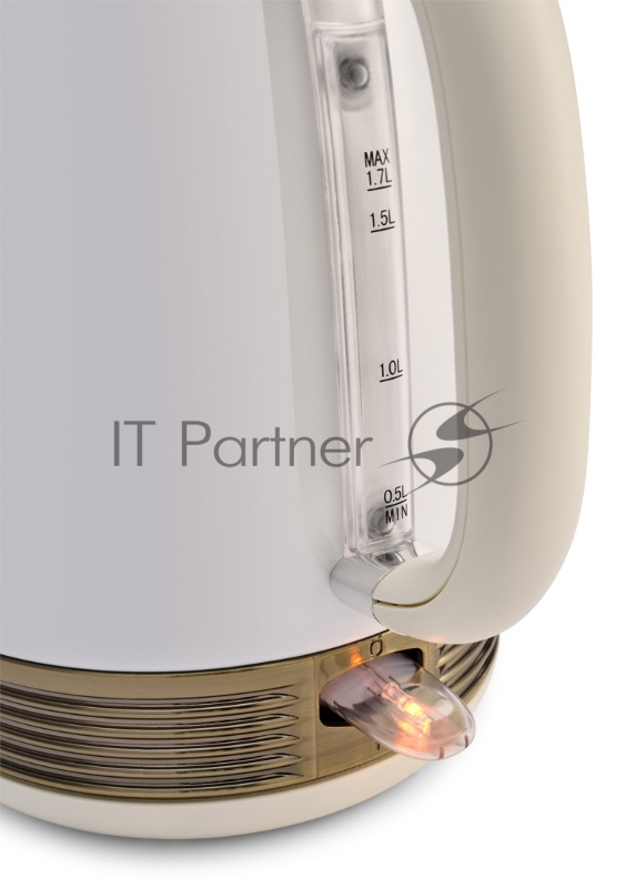 Чайник электрический Hyundai HYK-S4500 1.7л. 2200Вт жемчужный/золотистый (корпус: нержавеющая сталь/пластик)