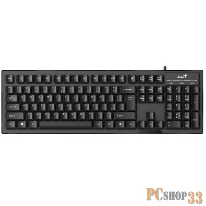 Клавиатура Multimedia wired keyboard Genius SmartKB-102, USB, 104 buttons + SmartGenius button ,12 programmable buttons, App support, hight range keycaps, classic form, cable 1.5 m. black color