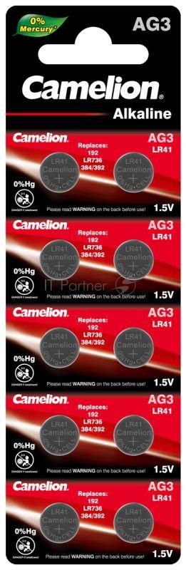 Батарейки Camelion G 3 BL-10 Mercury Free (AG3-BP10(0%Hg), 392A/LR41/192 батарейка для часов)