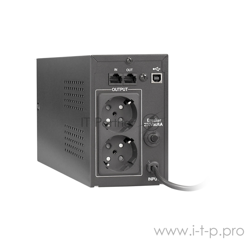 ИБП ExeGate Power Back BNB-650.LED.AVR.EURO.RJ.USB <650VA/360W, LED, AVR,2 евророзетки, RJ45/11, USB, Black>