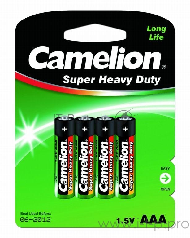 Батарейка Camelion R 03 BL-4 (R03P-BP4G, батарейка,1.5В)