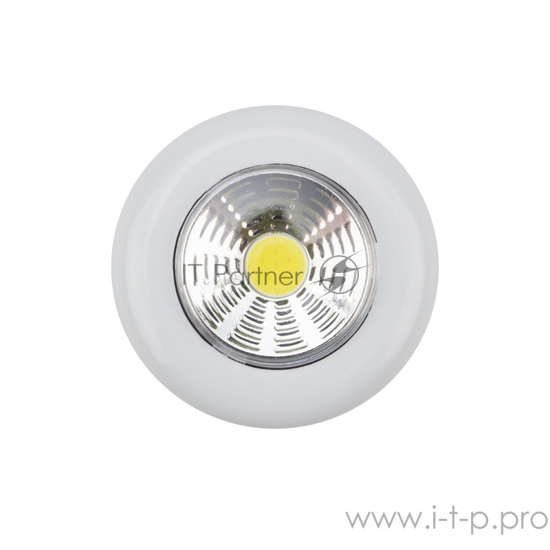 Фонарь-подсветка пушлайт СОВ + фасеточный рефлектор, самоклеющееся основание 3 Вт, 3 х ААА