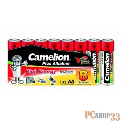 Батарейка Camelion LR6 Plus Alkaline SP8 (LR6-SP8, батарейка,1.5В)