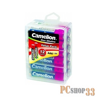 Батарейка Camelion LR03 Plus Alkaline PBH-12 (LR03-PBH12, батарейка,1.5В)
