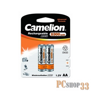 Аккумулятор Camelion AA-2300mAh Ni-Mh BL-2 (NH-AA2300BP2, аккумулятор,1.2В)