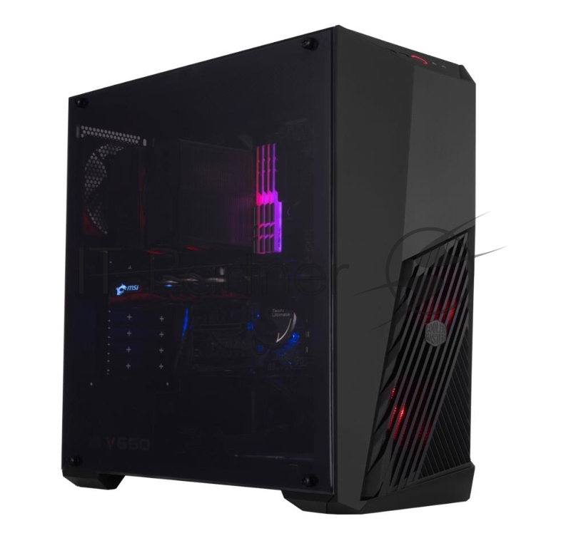 Корпус без БП Cooler Master MasterBox K501L, 1xUSB3.0, 1xUSB2.0, 1x120 Fan, 1x120 Red Led Fan, w/o PSU, Black, ATX