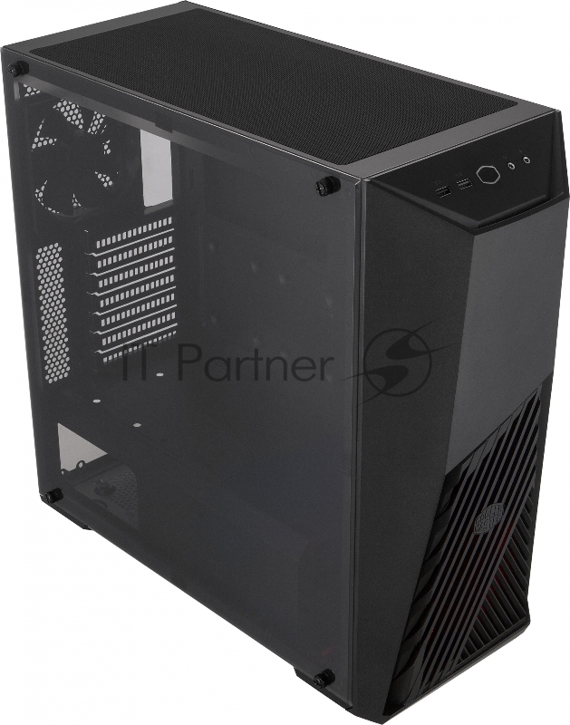 Корпус без БП Cooler Master MasterBox K501L, 1xUSB3.0, 1xUSB2.0, 1x120 Fan, 1x120 Red Led Fan, w/o PSU, Black, ATX