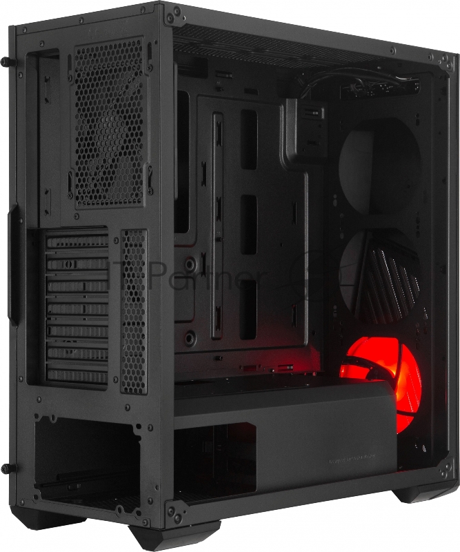 Корпус без БП Cooler Master MasterBox K501L, 1xUSB3.0, 1xUSB2.0, 1x120 Fan, 1x120 Red Led Fan, w/o PSU, Black, ATX
