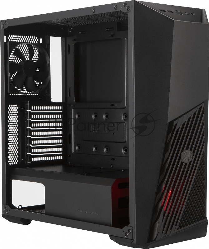 Корпус без БП Cooler Master MasterBox K501L, 1xUSB3.0, 1xUSB2.0, 1x120 Fan, 1x120 Red Led Fan, w/o PSU, Black, ATX