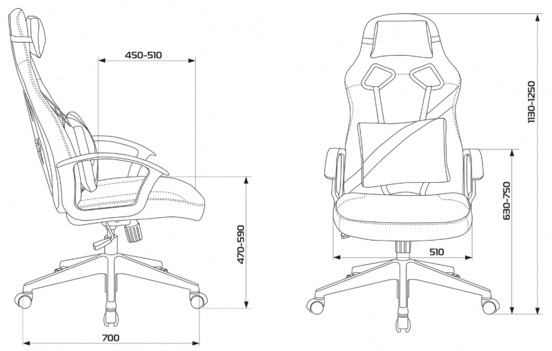 Кресло игровое Бюрократ Zombie DRIVER черный/голубой искусственная кожа с подголов. крестовина пластик