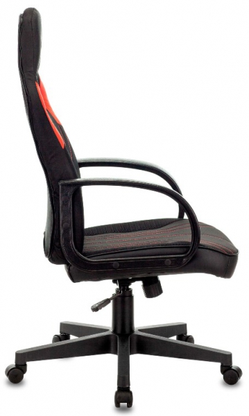 Кресло игровое Бюрократ Zombie RUNNER черный/красный текстиль/эко.кожа крестовина пластик