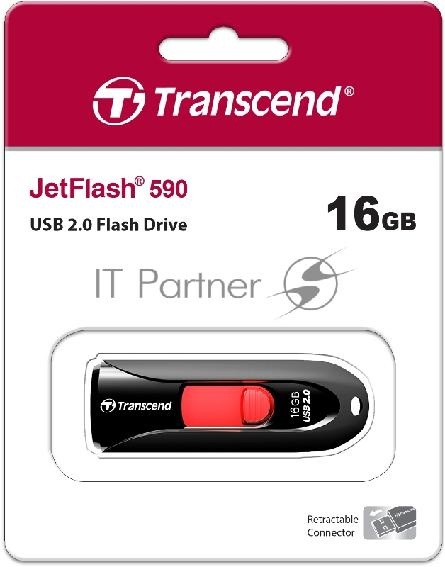 Накопитель USB flash 16ГБ Transcend JetFlash 590 TS16GJF590K (USB2.0)