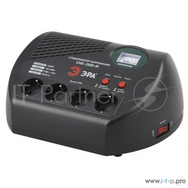 ЭРА Стабилизаторы напряжения ЭРА Б0031070 СНК-2000-М Стабилизатор напр. компакт, м.д., 160-260В/220В, 2000ВА