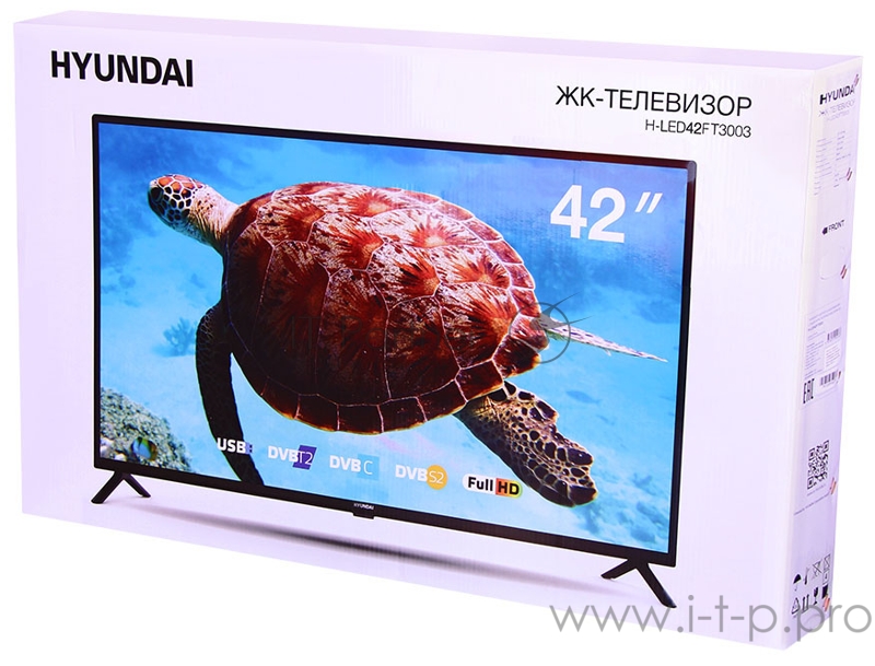 Телевизор LED Hyundai 43 H-LED42FT3003 черный/FULL HD/60Hz/DVB-T/DVB-T2/DVB-C/DVB (RUS)