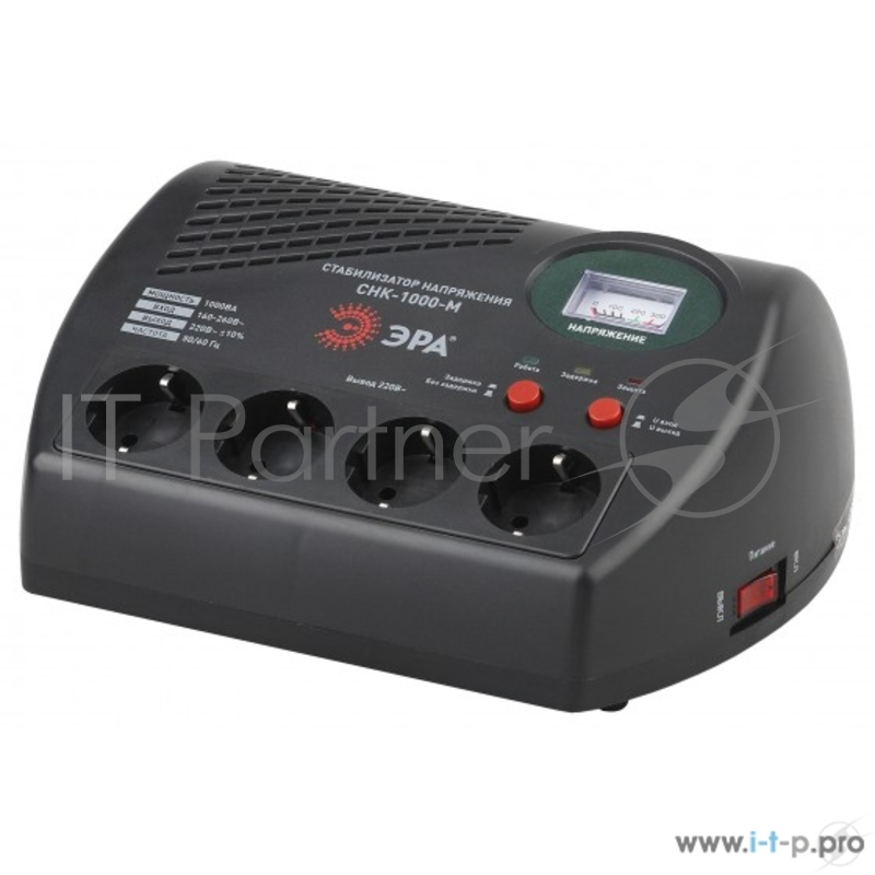 ЭРА Стабилизаторы напряжения ЭРА Б0031067 СНК-1000-М Стабилизатор напр. компакт, м.д., 160-260В/220В, 1000ВА