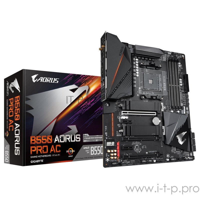Материнская плата AMD B550 SAM4 ATX B550 AORUS PRO AC 1.1 GIGABYTE