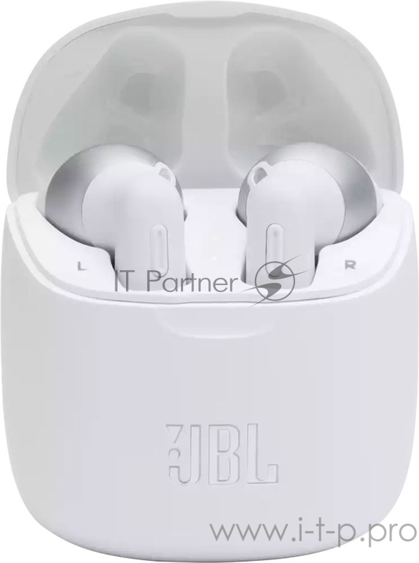 Гарнитура вкладыши JBL T225 TWS белый беспроводные bluetooth в ушной раковине (JBLT225TWSWHT)