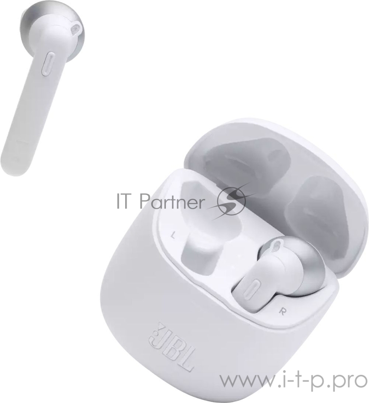 Гарнитура вкладыши JBL T225 TWS белый беспроводные bluetooth в ушной раковине (JBLT225TWSWHT)