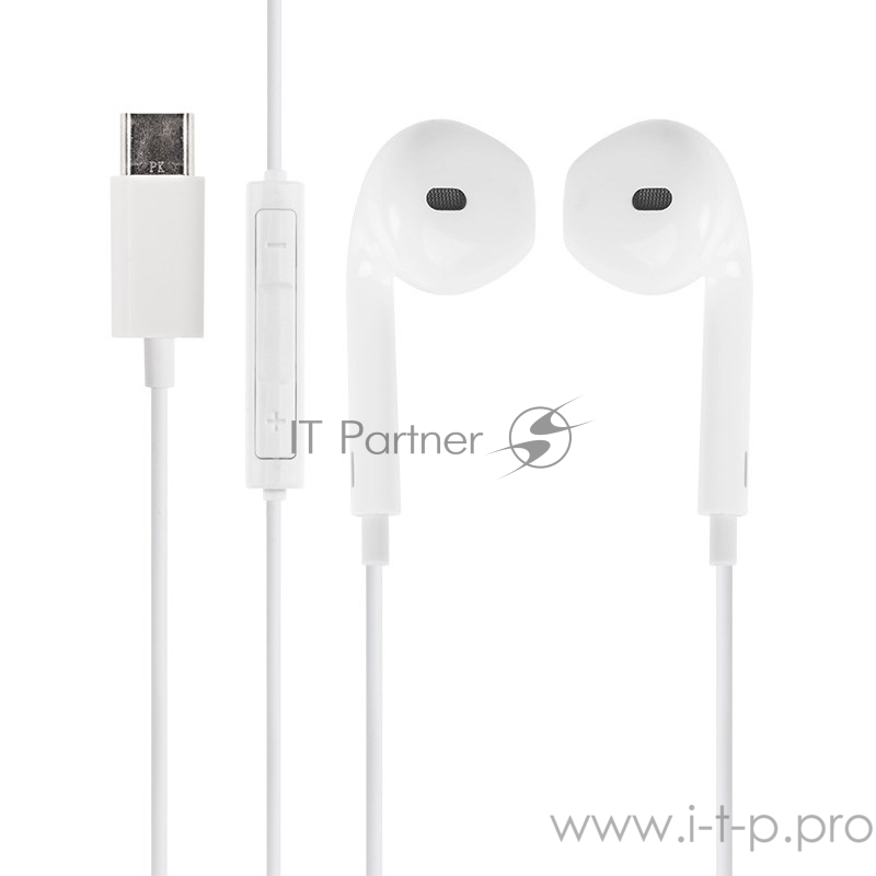 Наушники с микрофоном и с разъемом USB 3.1 Type-C (male) белые