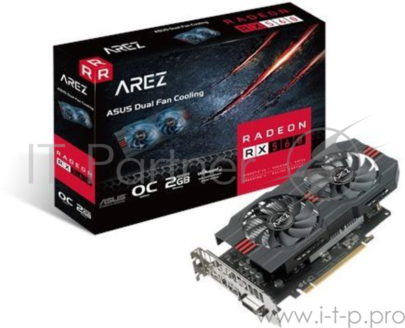 Видеокарта ASUS Radeon RX 560 2ГБ AREZ-RX560-O2G-EVO (Radeon RX 560, DDR5, DVI, HDMI, DP) (PCI-E)