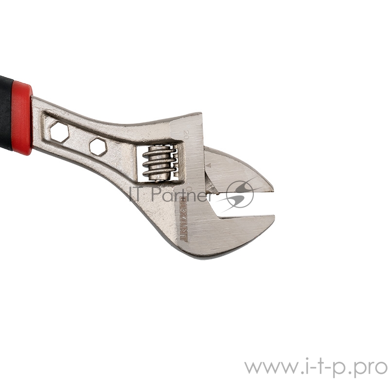 Разводной ключ REXANT 200 мм никелированный, двухкомпонентная рукоятка