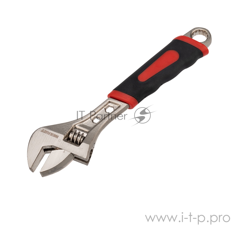 Разводной ключ REXANT 200 мм никелированный, двухкомпонентная рукоятка