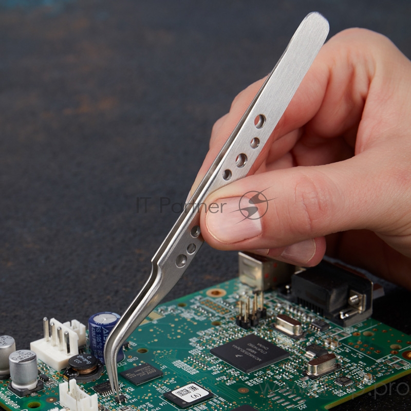 Пинцет изогнутый, узкий 120 мм Airy (блистер) REXANT