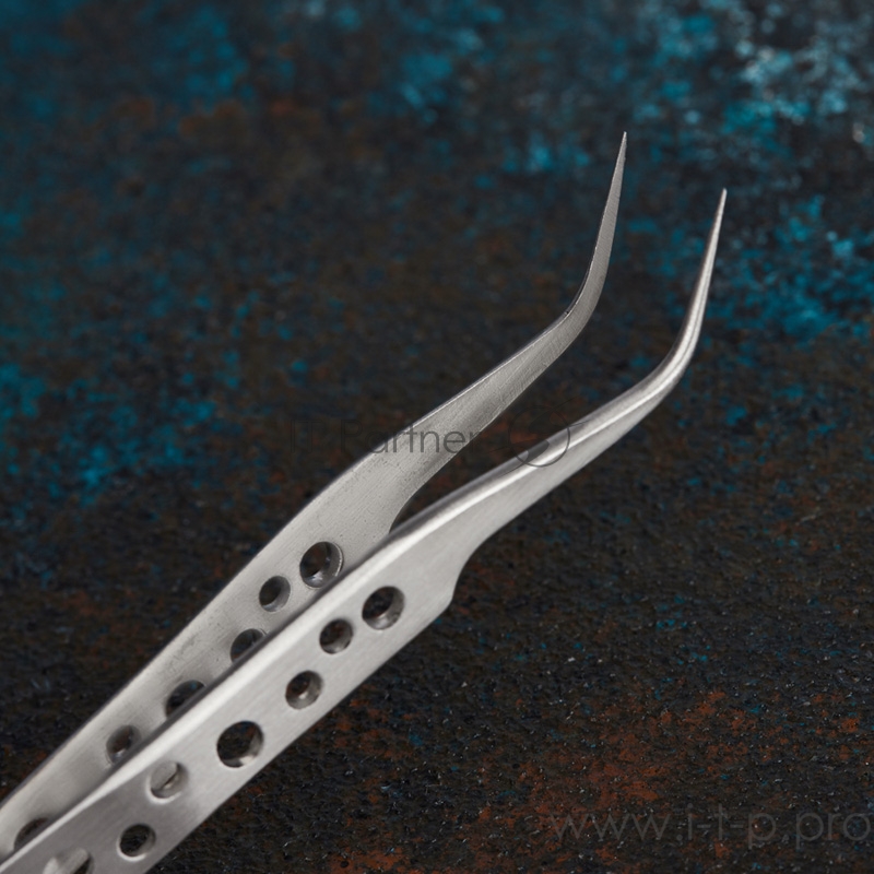 Пинцет изогнутый, узкий 120 мм Airy (блистер) REXANT