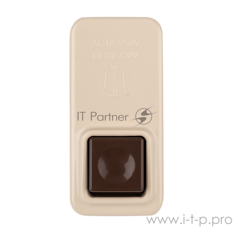 Кнопка для проводного звонка, пластик, 220 В