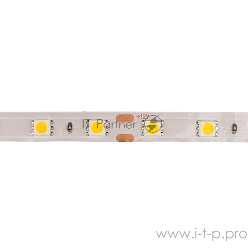 LED лента открытая, 10 мм, IP23, SMD 5050, 60 LED/m, 12 V, цвет свечения теплый белый